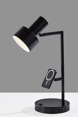 Adesso Rowe Supercharger Incandescent Desk Lamp, 19"H, Black (2606-01)