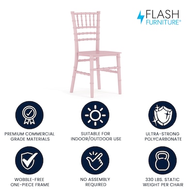 Flash Furniture Resin Kids Chiavari Chair, Pink (LEL7KPK)