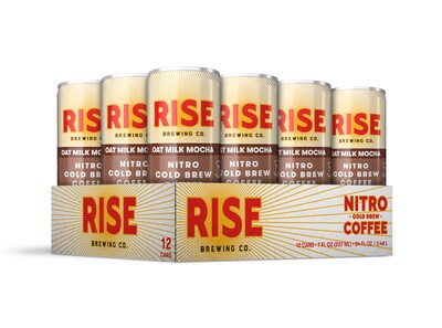 RISE Brewing Co. Oat Milk Mocha Nitro Cold Brew Coffee, 7 oz., 12/Carton (FG-SS-007-007-012)