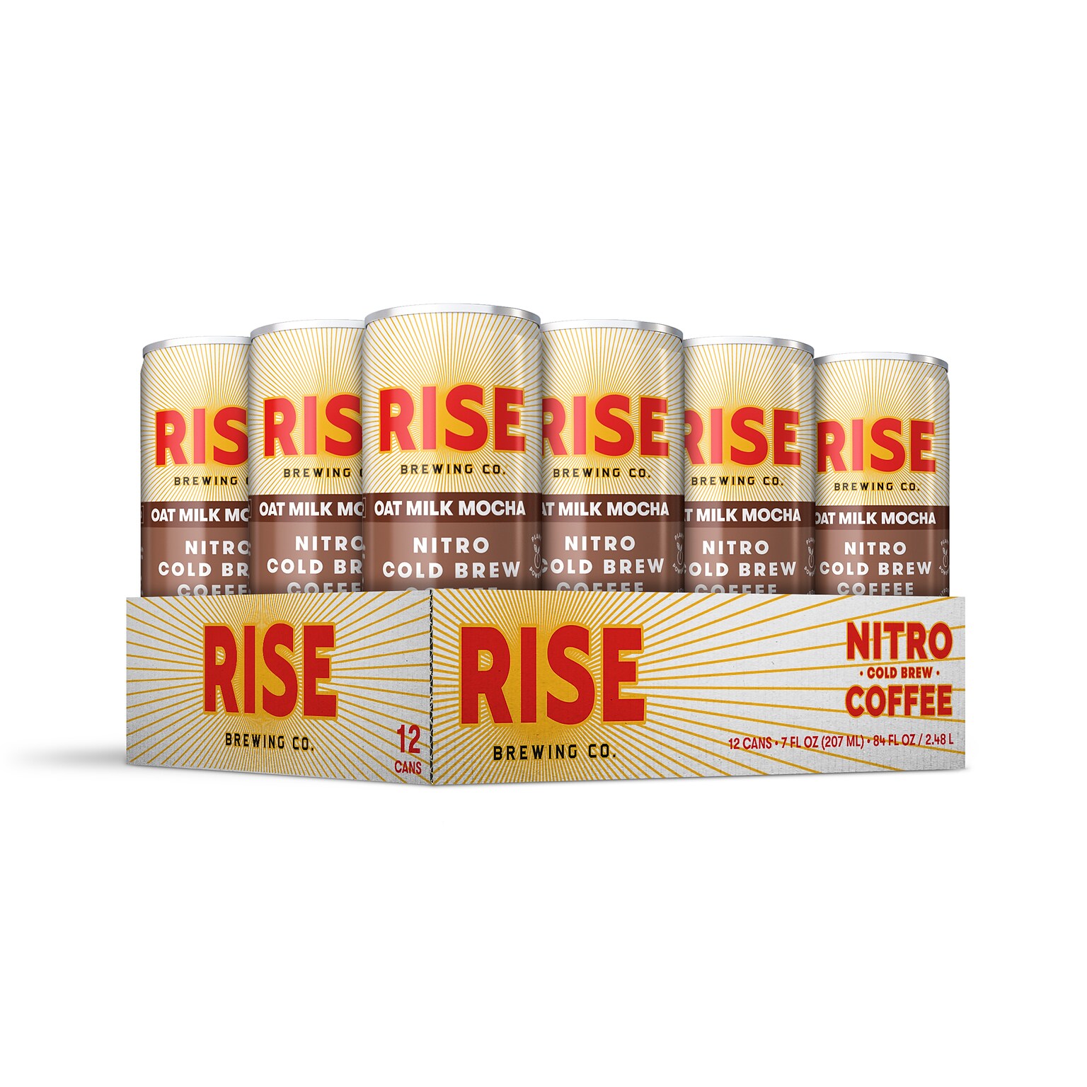 RISE Brewing Co. Oat Milk Mocha Nitro Cold Brew Coffee, 7 oz., 12/Carton (FG-SS-007-007-012)