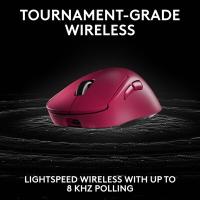 Logitech Pro X Superlight 2 Dex Wireless Ergonomic Optical Gaming Mouse, Pink (910-007371)