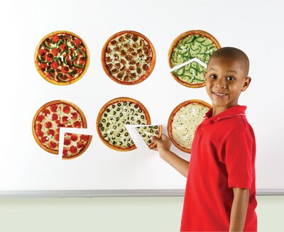 Learning Resources Magnetic Pizza Fraction Set, 6 Pieces (LER5062)