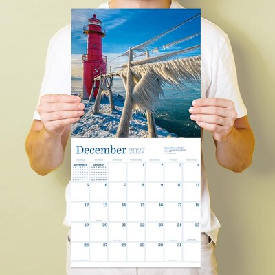 2027 TF Publishing Lighthouses 12" x 12" Monthly Wall Calendar (27-1016)