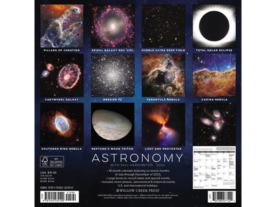 2024 Willow Creek Astronomy 12" x 12" Monthly Wall Calendar (32190)