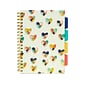 Carpe Diem Floral Love 5-Subject Subject Notebooks, 7.09" x 10", College Ruled, 100 Sheets, Assorted Colors, 3/Pack (9033-CD)