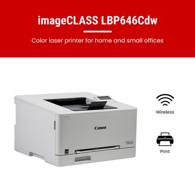 Canon imageCLASS LBP646Cdw Series Wireless Color Print Only Laser Printer, Best for Home Office (6929C008)