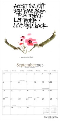 2026 Brush Dance Live with Intention 12" x 12" Monthly Wall Calendar (9798330707225)