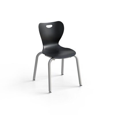 Staples Polypropylene 14 Student Chair, Black, 4/Box (ST63542)