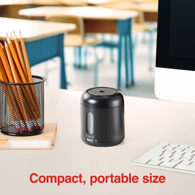Staples Personal Dual Powered Pencil Sharpener, Black (ST62625)