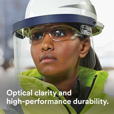 3M WP98 Reusable Face Shield Headgear, Fog Resistant, Clear, 10/Carton (247-82543-00000)