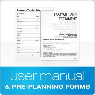 Adams Preprinted Wills Forms, 11"H x 8.5"W (K307)