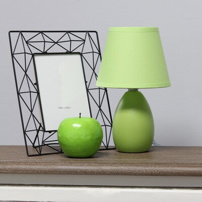 Simple Designs 9.45" LED Table Lamp, Green (LT2009-GRN-LB)