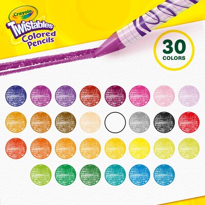 Crayola Twistables Colored Pencils, Assorted Colors, 30/Pack (BIN687409)