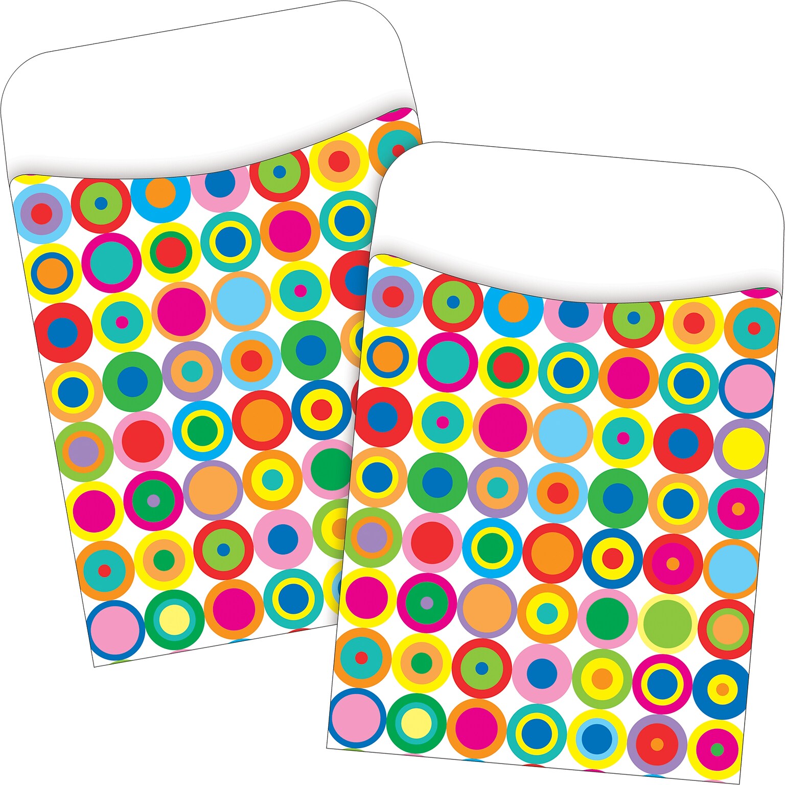 Barker Creek Disco Dots Library Pockets, 5.125 x 3.5, 60/Set (BC3829)