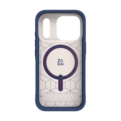 ZAGG Sedona Snap KS MagSafe Phone Case for iPhone 17 Pro, Shock Absorbing, Red Light/Blue (702319138)