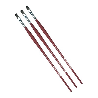 da Vinci COLLEGE Oil and Acrylic Synthetic Student Flat Brush, 3 Brushes (DVXVA87408-3)