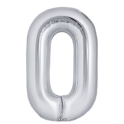 Party City (Air-Filled) 16 #0 Foil Balloon, Silver, 2/Pack (AM60050245-18)