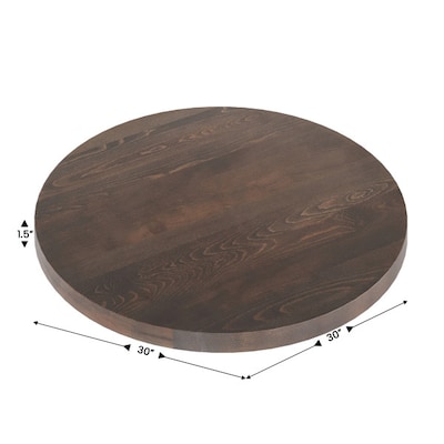 Flash Furniture Bennett 30"Dia. 1.5" Thickness Round Table Top, Wooden, Dark Brown (GSF00330RDKBRN)