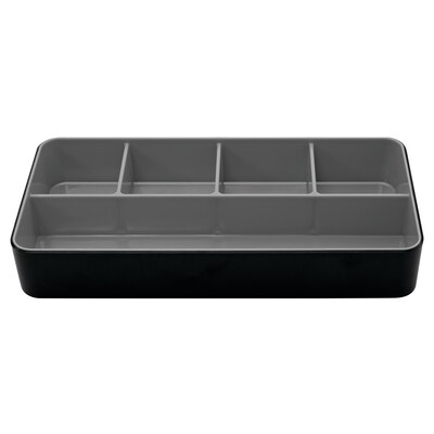 Advantus Fusion 5 Compartment Desk Tray, Black and Gray, Each (37682)
