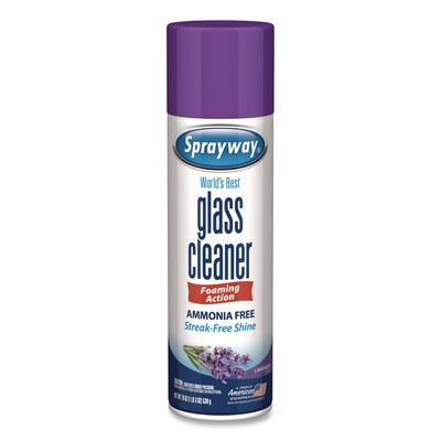 Sprayway Glass Cleaner, 19 oz. Aerosol Spray, Lavendar, 6/Carton (CGCSW5029)