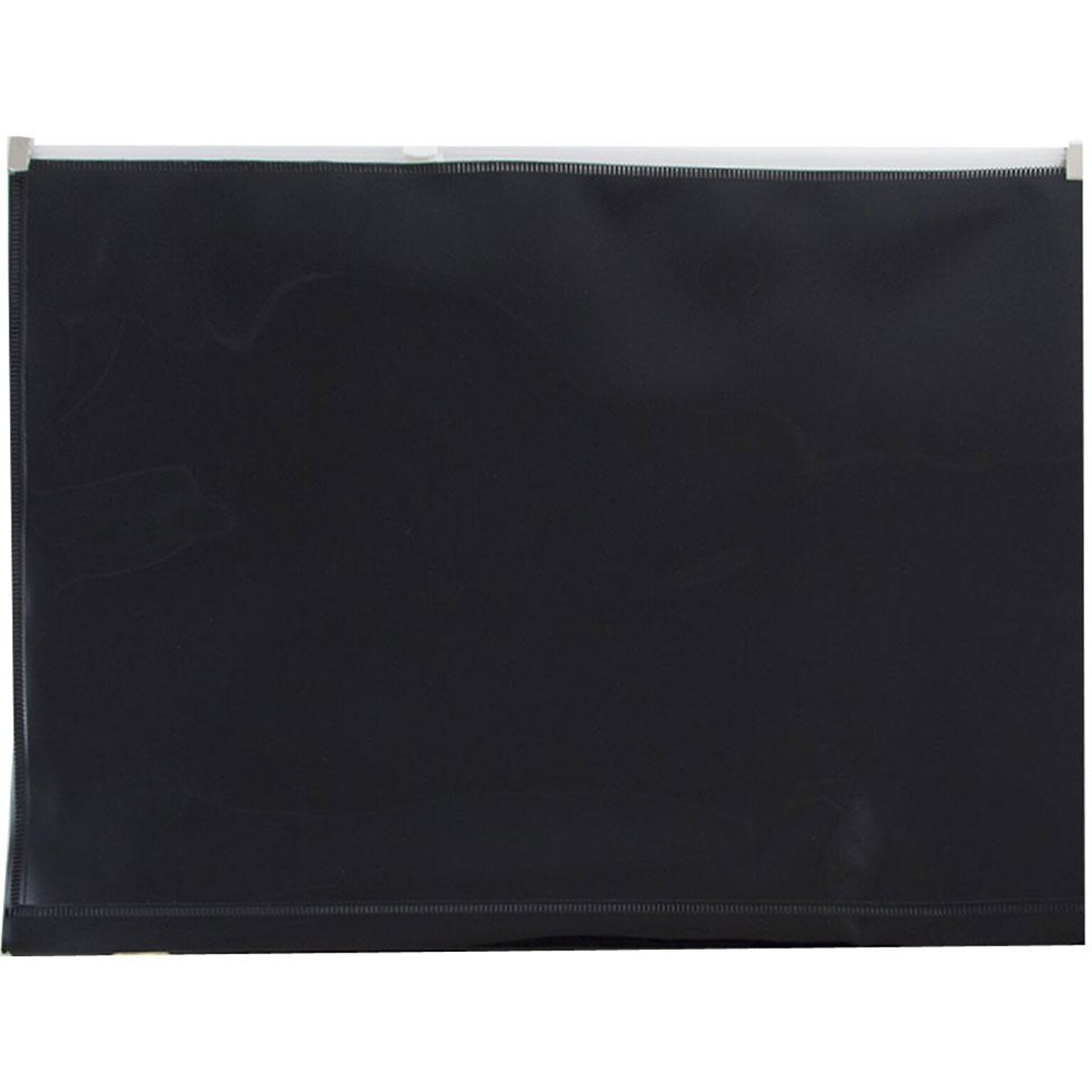 JAM Paper Premium Plastic Document File, 1 Pocket, Letter, Black, 3/Pack (218Z1blx3)