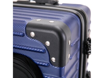 DUKAP Tour 20" Hardside Carry-On Suitcase, 4-Wheeled Spinner, TSA Checkpoint Friendly, Blue (DKTOU00S-BLU)