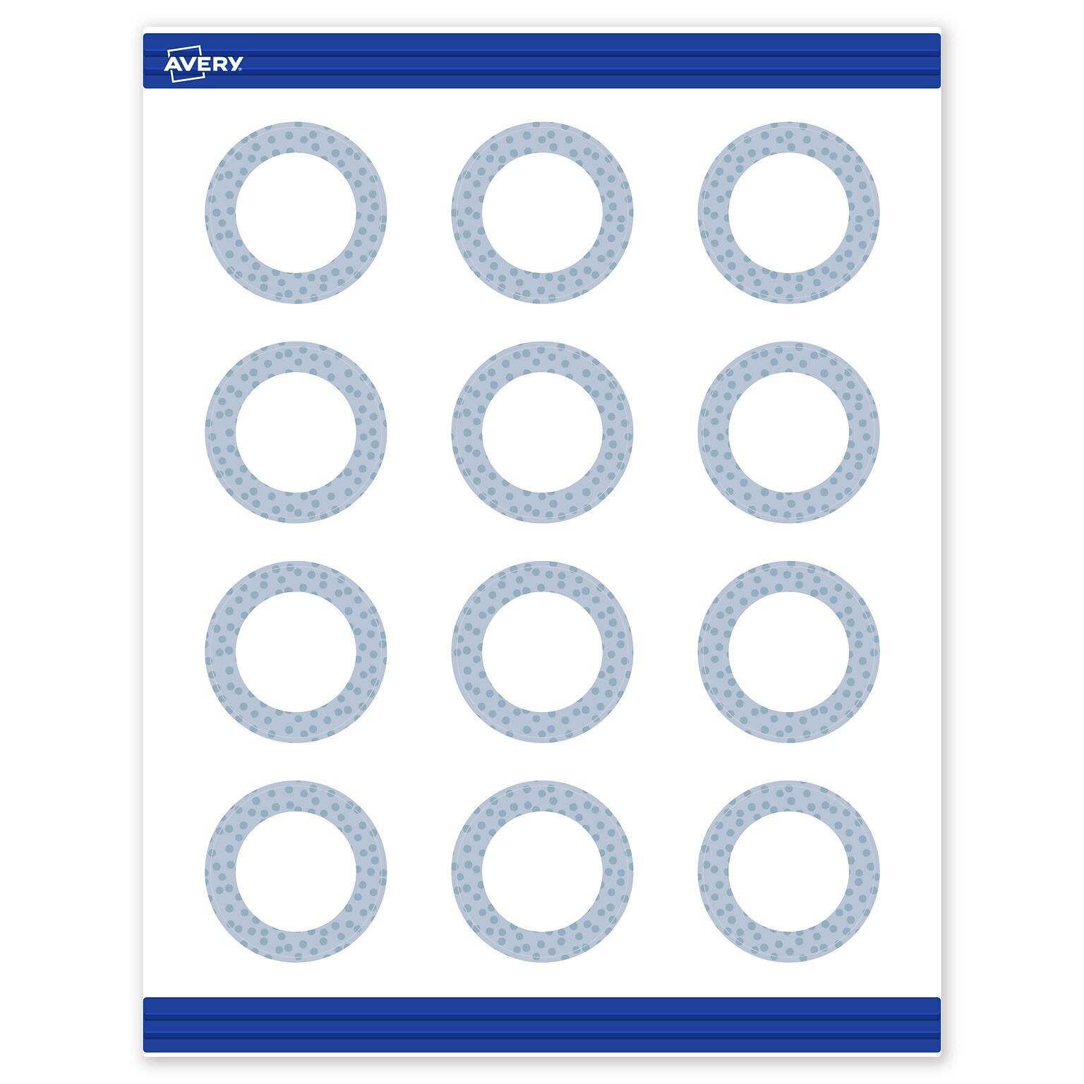 Avery Polka Dots Design Matte Blank Card, White, 120/Pack (S00-F8P)