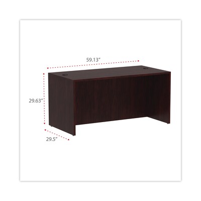 Alera™ Valencia Series Executive Suites in Mahogany, Straight Front Desk Shells, 60W