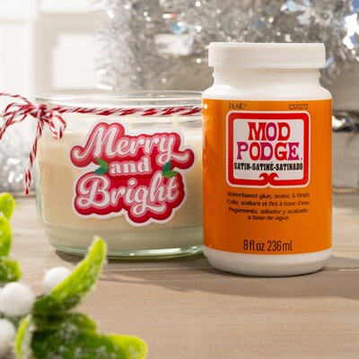 Mod Podge Decoupage Glue, Satin, 8oz, 3/Pack (MODCS11272-3)