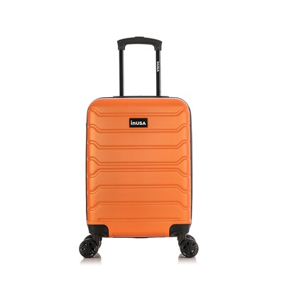 InUSA Trend 20 Hardside Carry-On Suitcase, 4-Wheeled Spinner, TSA Checkpoint Friendly, Orange (IUTR
