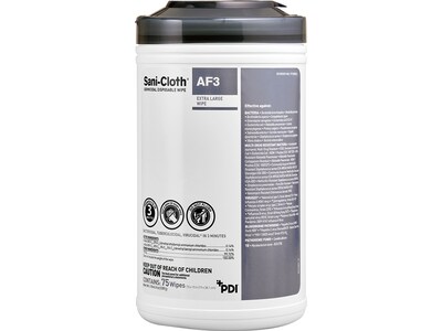 PDI Sani-Cloth AF3 Disinfecting Wipes, 75 Wipes/Container (P72584)