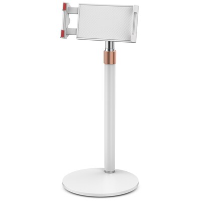 Purely Height Adjustable Phone and Tablet Stand with 360-Degree Rotating Base, White (PPSH119WH)