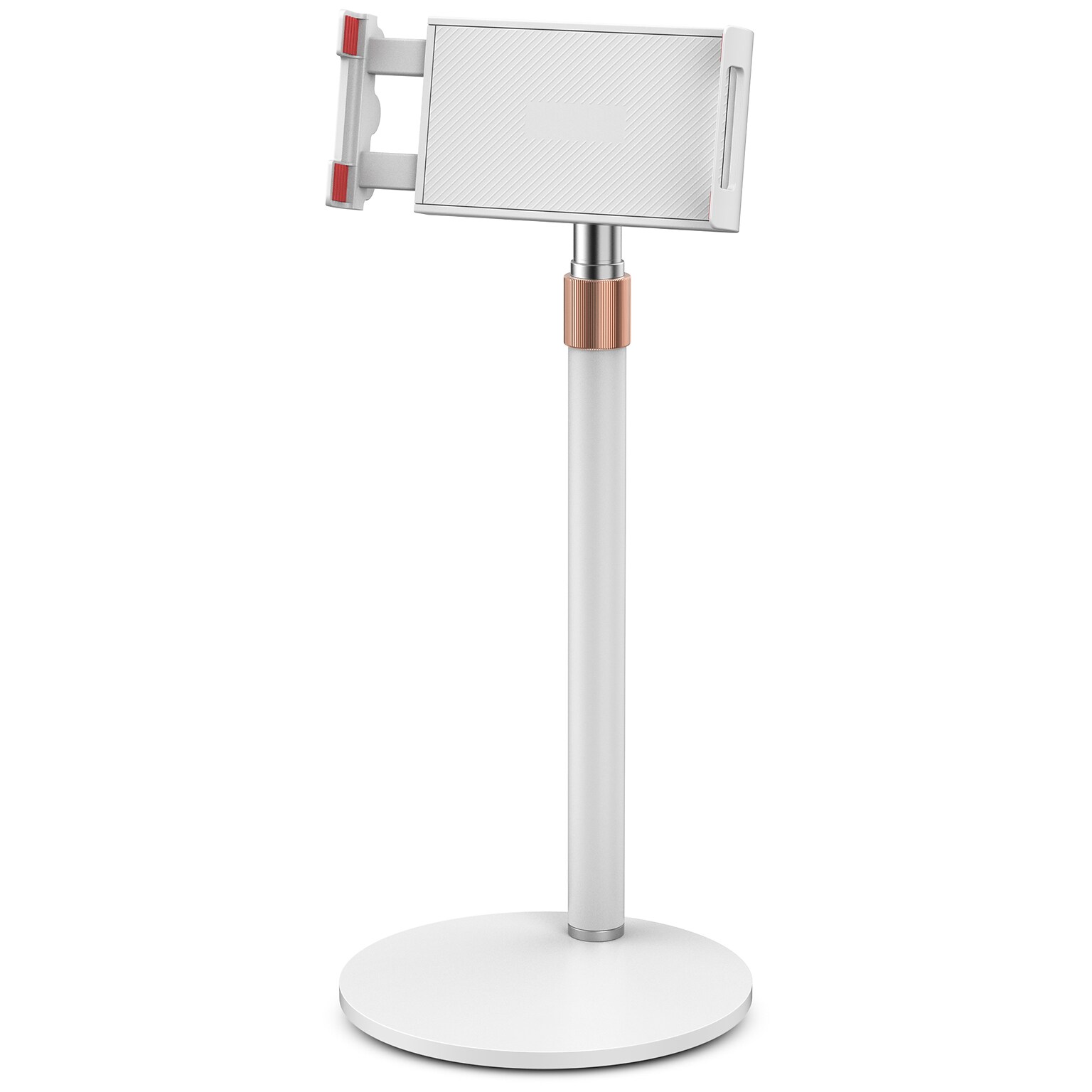 Purely Height Adjustable Phone and Tablet Stand with 360-Degree Rotating Base, White (PPSH119WH)