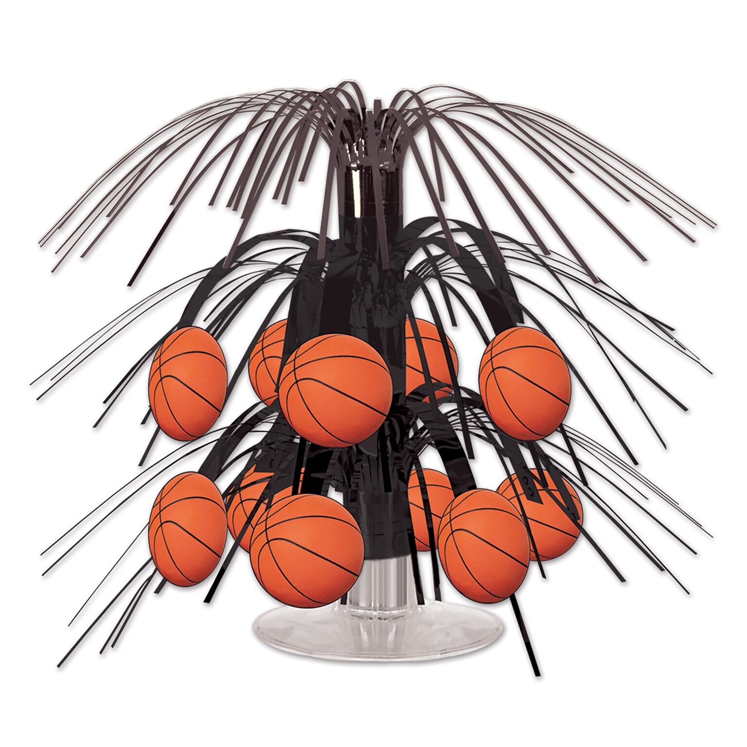 Beistle Basketball Mini Centerpieces, Orange/Black, 3/Pack (54586)