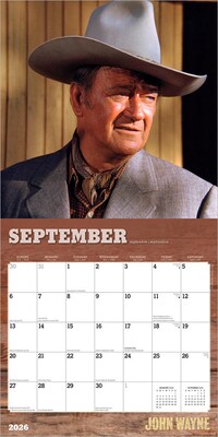 2026 BrownTrout John Wayne 12" x 12" Monthly Wall Calendar (9798330701810)