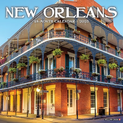 2025 Willow Creek New Orleans 12 x 12 Monthly Wall Calendar (44186)
