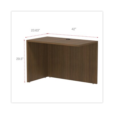 Alera Valencia Series Full Pedestal File, 2 Legal/Letter-Size Drawers, Modern Walnut (ALEVA542822WA)