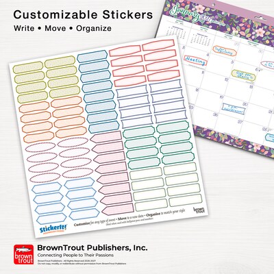 2027 BrownTrout House of Turnowsky 17" x 12" Monthly Desk Pad Calendar, Assorted Colors (9798330713448)
