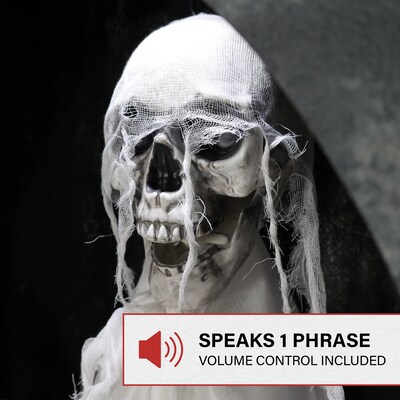 Haunted Hill Farm 6.7 ft. Motion-Activated Mausoleum Halloween Animatronic by Tekky (HHMAUSOLEUM-1FLSA)