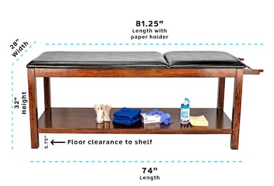 Viva Comfort Adjustable Exam Table, 400 lbs. Capacity, Mahogany (ADI996-03-MA-MK)