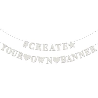 Party City Create Your Own Banner Kit, White (AM120999)