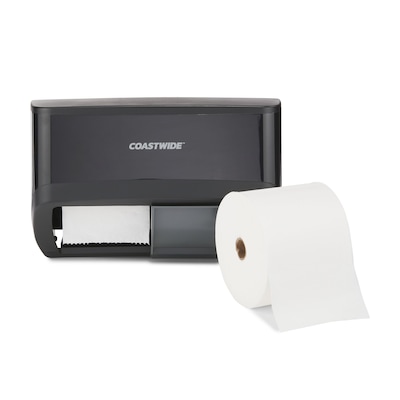 Coastwide Professional™ J-Series Duo Bath Tissue Dispenser, Black (CWJ2BT-B)