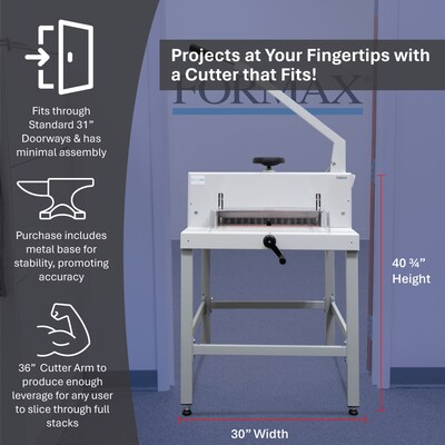 Formax Cut-True 16M 18.7” Guillotine Paper Cutter with LED Laser Line, Off White (CUT-TRUE 16M)