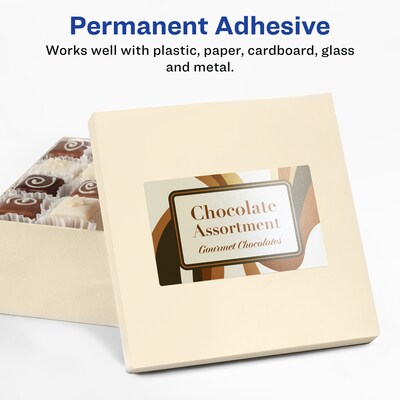 Avery Laser/Inkjet Multipurpose Labels, Ivory, 6 Labels/Sheet, 10 Sheets/Pack (94248-PIP10)