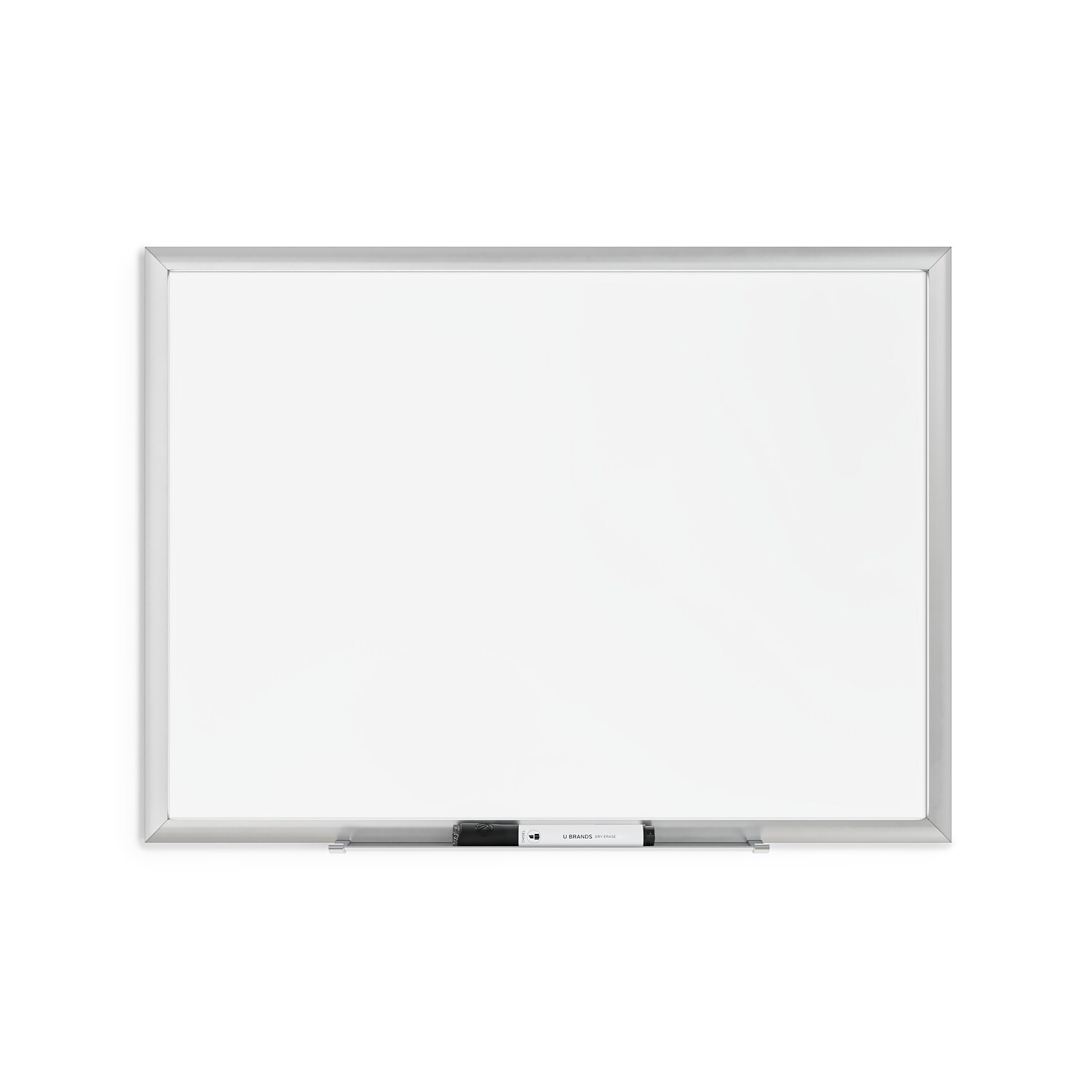U Brands Magnetic Dry-Erase Whiteboard, Aluminum Frame, 2 x 1 (070U00-01)