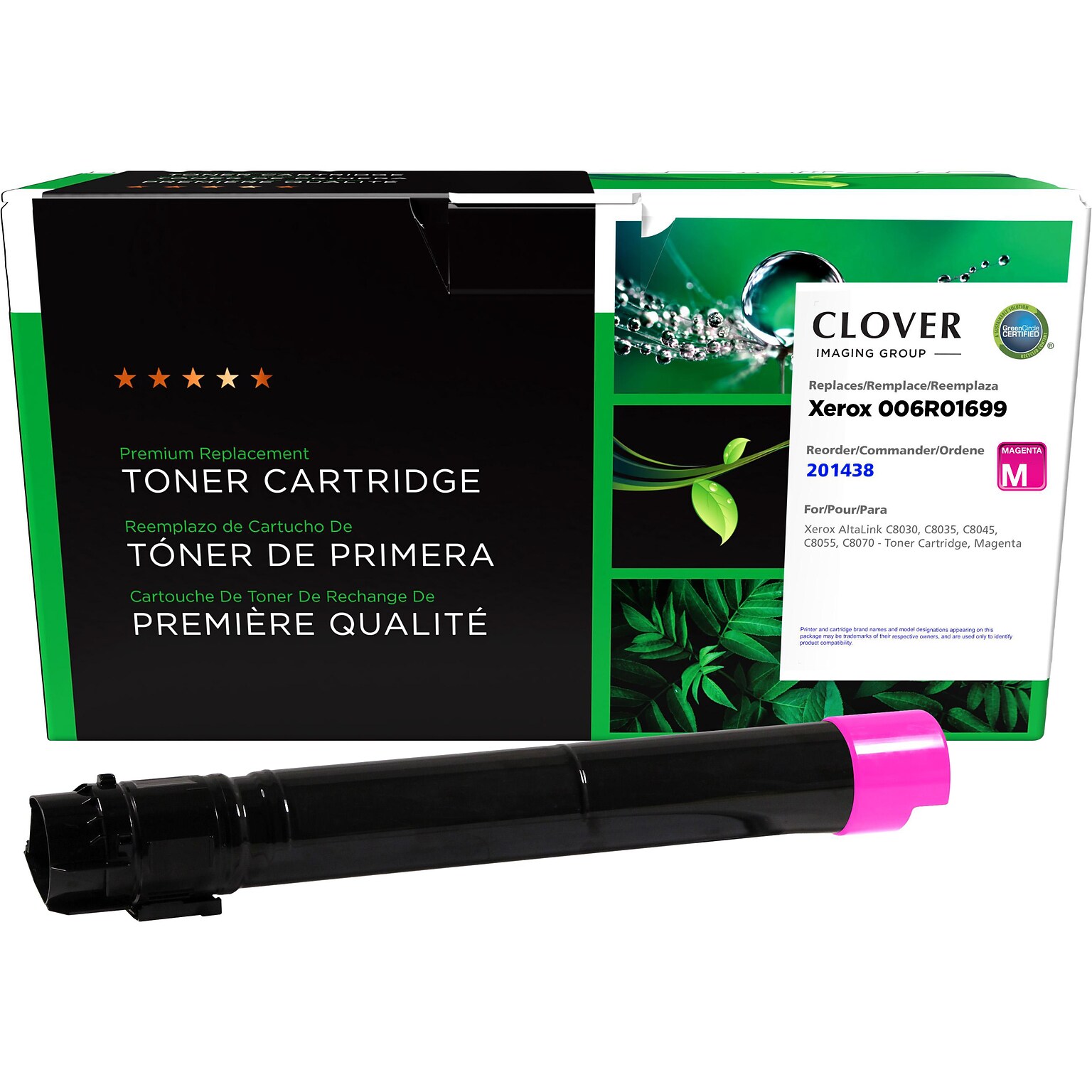 Clover Imaging Group Remanufactured Magenta Standard Yield Toner Cartridge Replacement for Xerox 006R01699