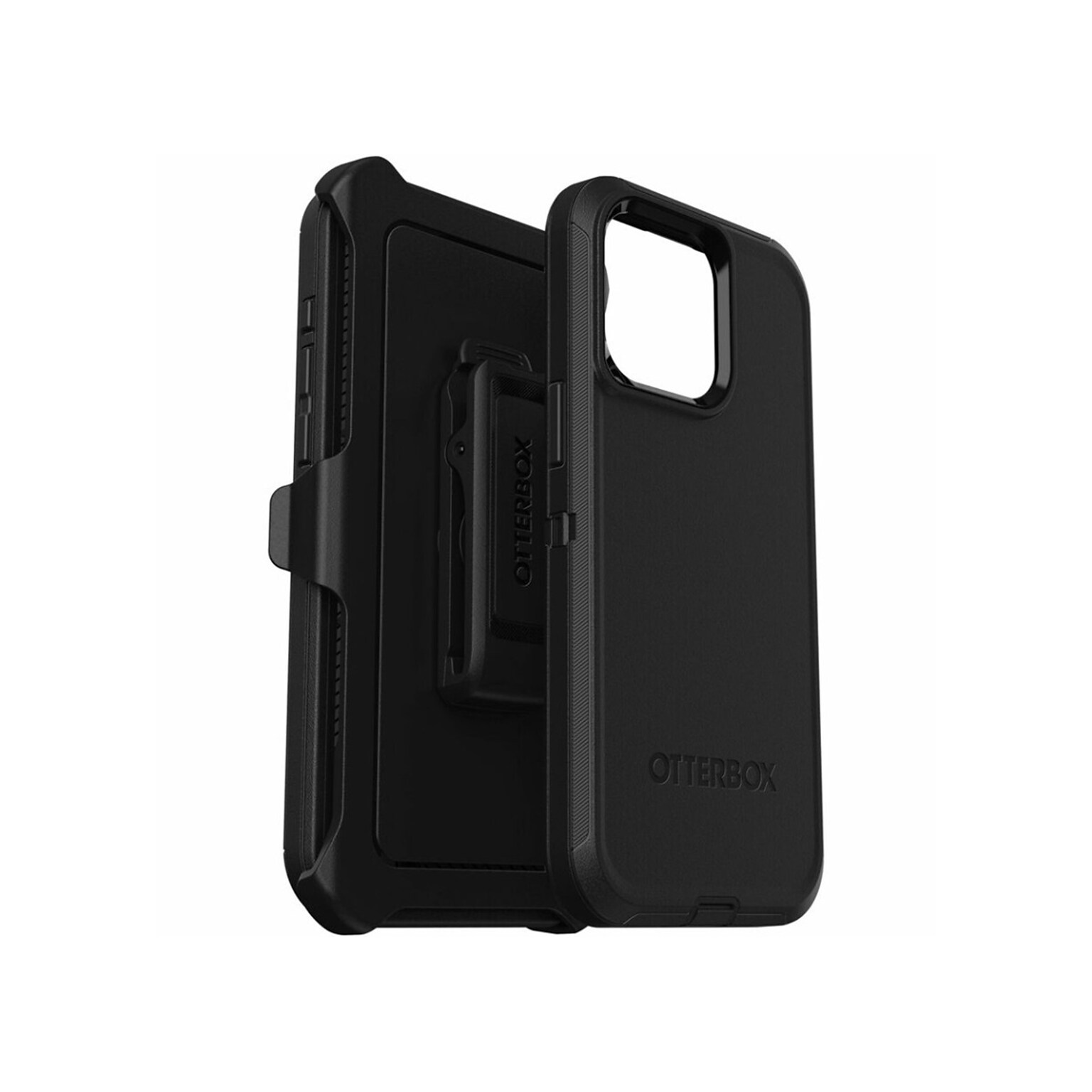 OtterBox Defender Case for iPhone 15 Pro Max, Shock Absorbing, Black (77-92550)