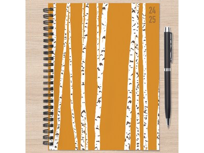 2024-2025 TF Publishing Elements Series Aspen Trees 6" x 8" Academic Weekly & Monthly Planner, Paperboard Cover, Yellow/White