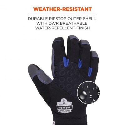 ProFlex 817 Reinforced Thermal Utility Gloves, Black, Large (17354)