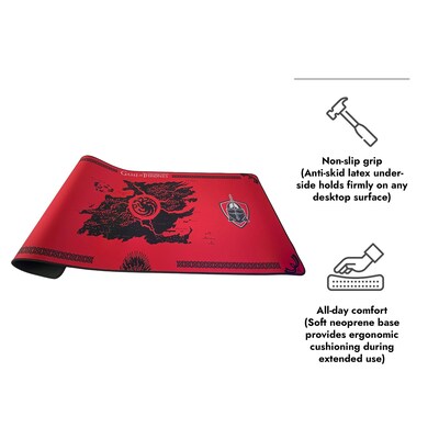 Lexip Game of Thrones XXL Non-Skid Mouse Pad, House Targaryen, Black (TSXLXMP0004)